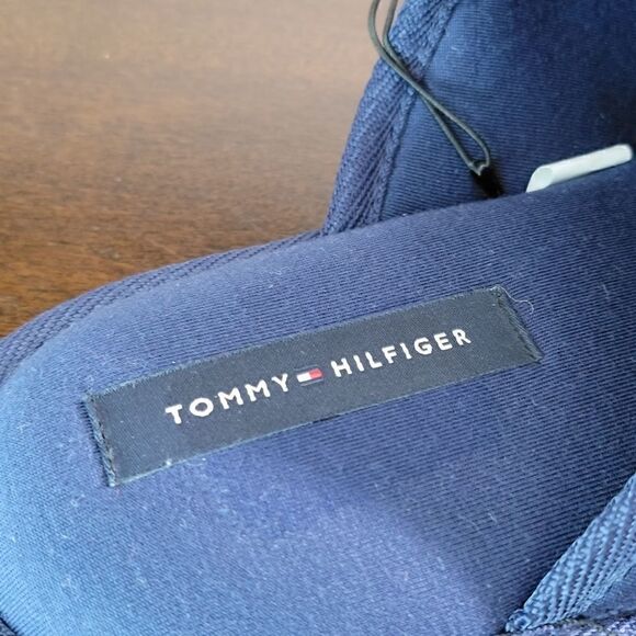 Tommy Hilfiger Men's Slippers Navy Red Size 11 New Comfort Shoes Slides Slip-On - Picture 2 of 5